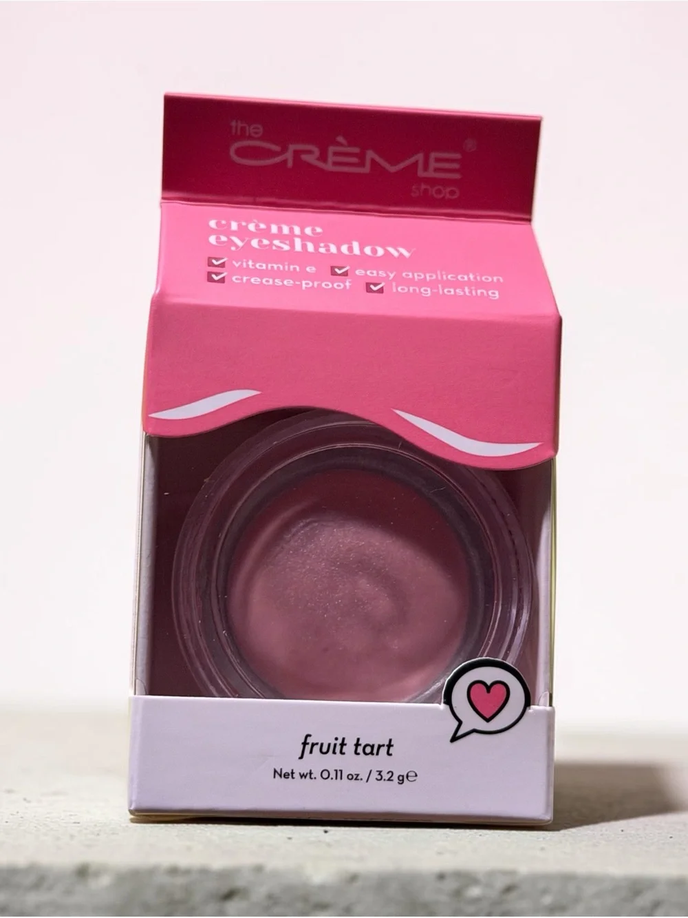 The Crème Shop Fruit Tart Creme Eyeshadow - Soft Pink